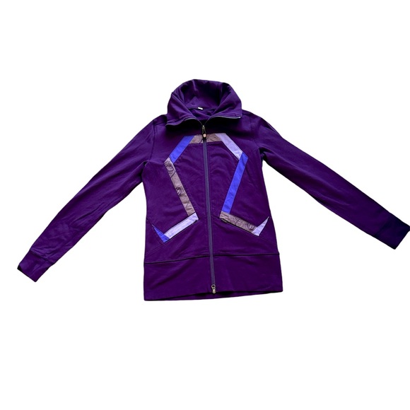 Lululemon Origami Stride Full Zip Athletic Sweatshirt Jacket Purple Size 6 - Picture 1 of 5